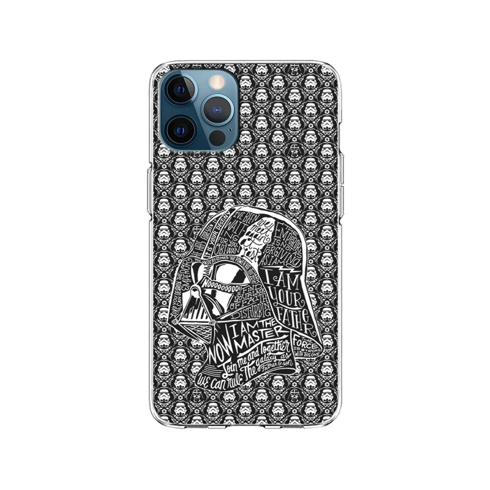 Star Wars Dart Vader Pattern iPhone 13 Pro Case-Clear Soft Case-Xtracase