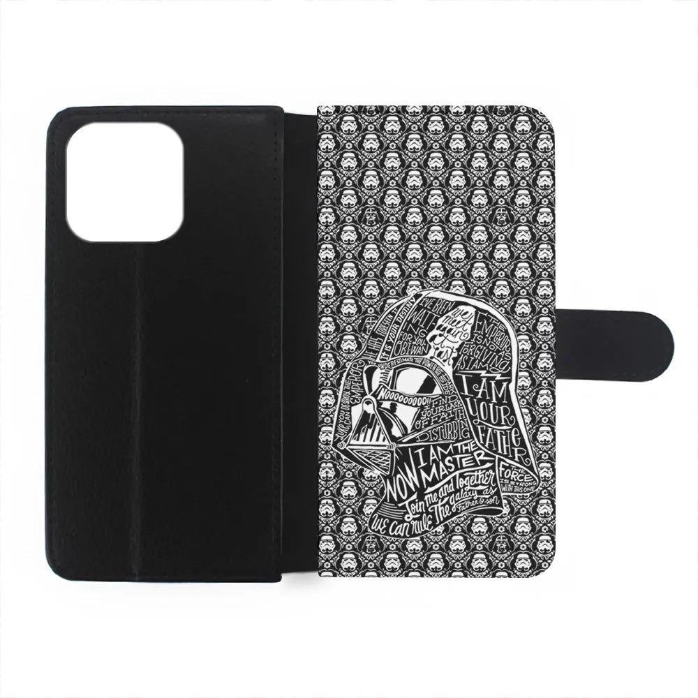 Star Wars Dart Vader Pattern iPhone 13 Pro Case-Flip Wallet Case-Xtracase
