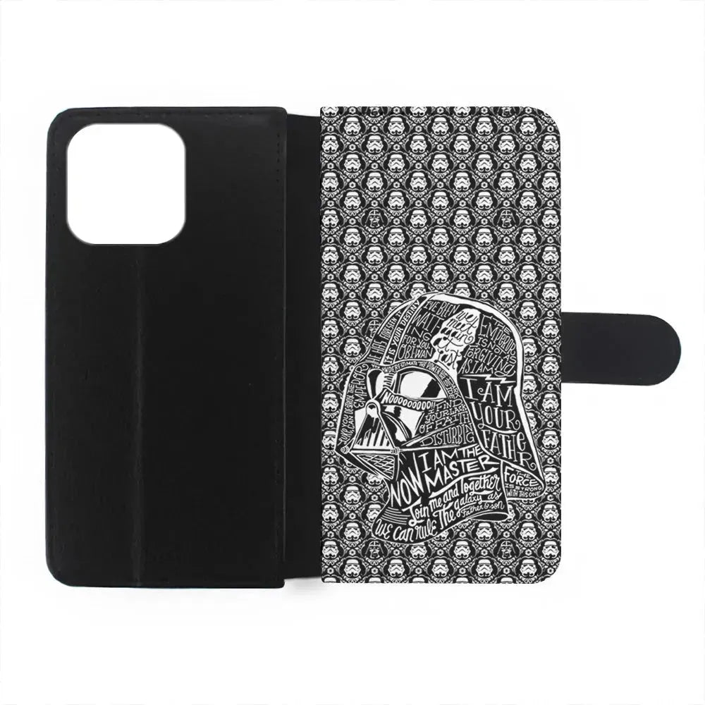 Star Wars Dart Vader Pattern iPhone 15 Pro Max Case-Flip Wallet Case-Xtracase