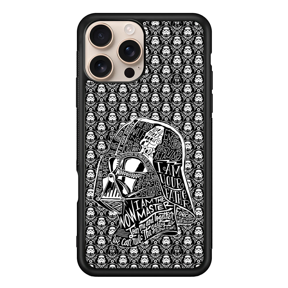 Star Wars Dart Vader Pattern iPhone 16 Pro Max Case - iPhone 16 Pro Max