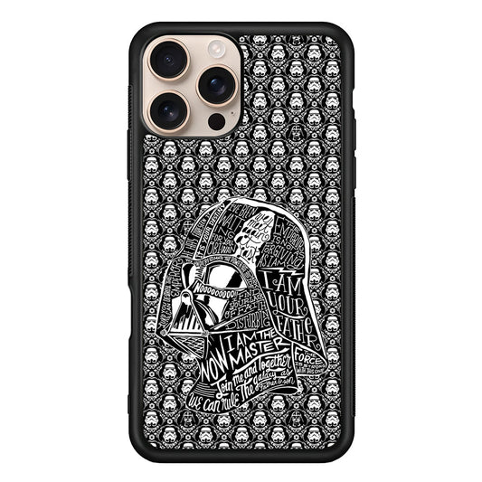 Star Wars Dart Vader Pattern iPhone 16 Pro Max Case - iPhone 16 Pro Max