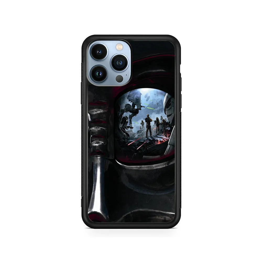 Star Wars Darth Vader Eye iPhone 13 Pro Case-Rubber / Black (2D Case)-Xtracase