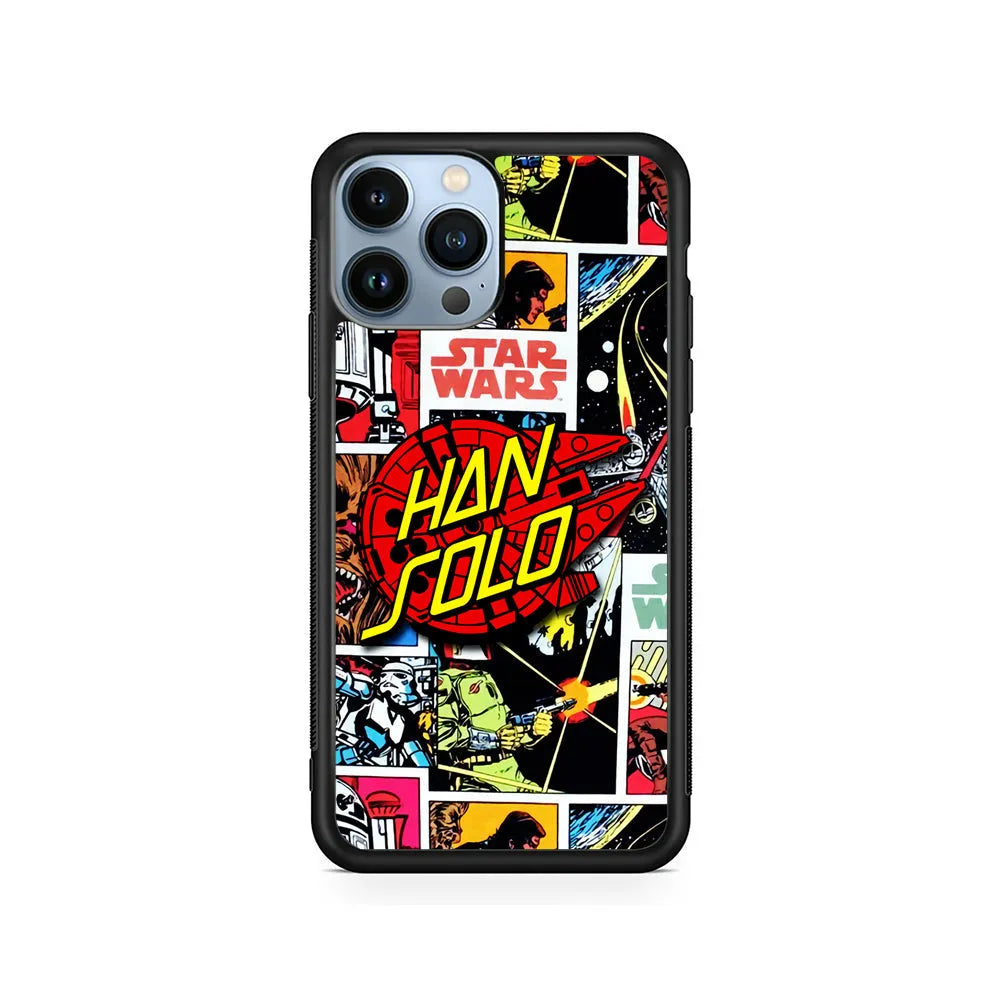 Star Wars Han Solo Sign iPhone 13 Pro Case-Rubber / Black (2D Case)-Xtracase