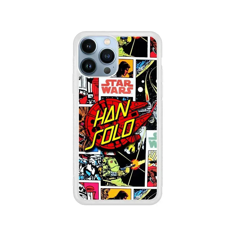 Star Wars Han Solo Sign iPhone 15 Pro Max Case-Rubber / White (2D Case)-Xtracase