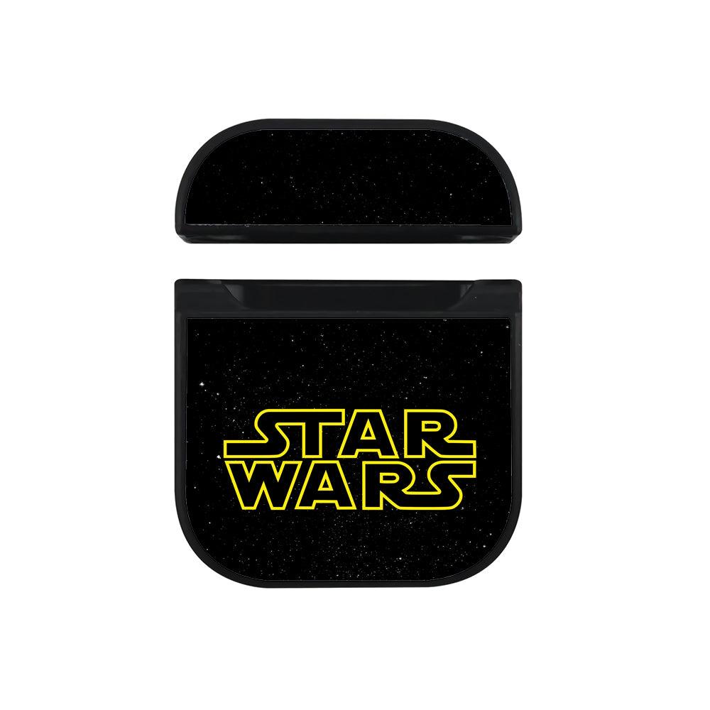 Star Wars Logo Galaxy Background Hard Plastic Case Cover For Apple Airpods-Xtracase