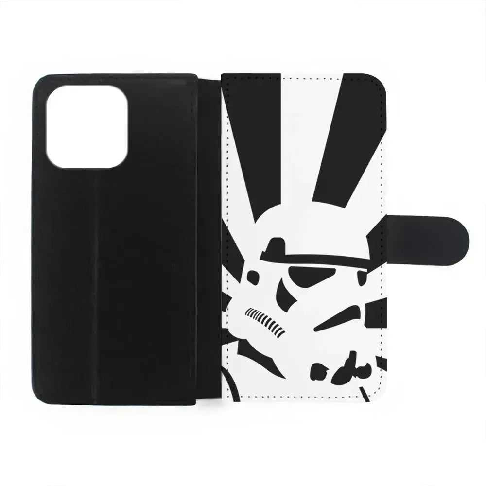 Star Wars Stormtrooper Black White iPhone 13 Mini Case-Flip Wallet Case-Xtracase