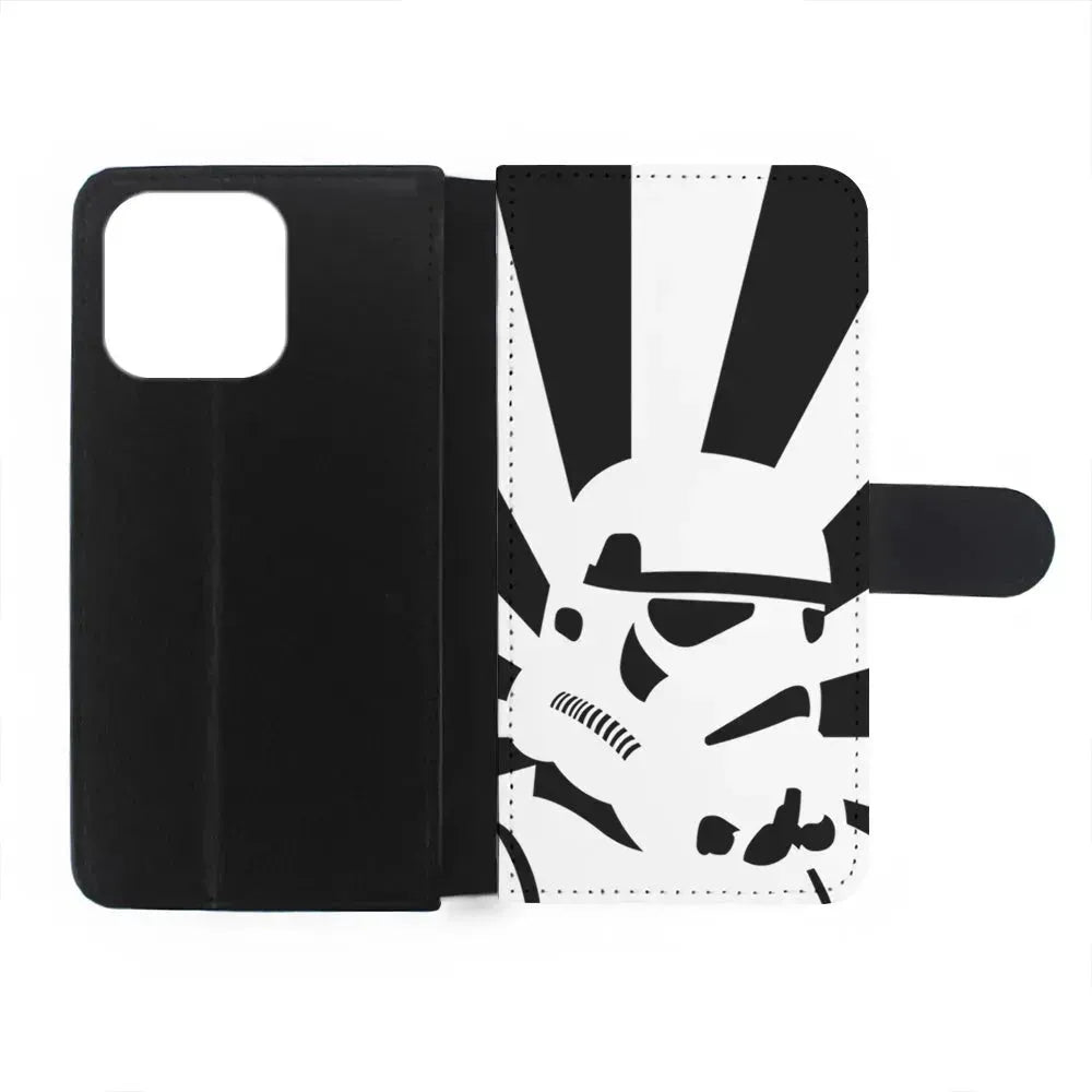 Star Wars Stormtrooper Black White iPhone 15 Pro Max Case-Flip Wallet Case-Xtracase
