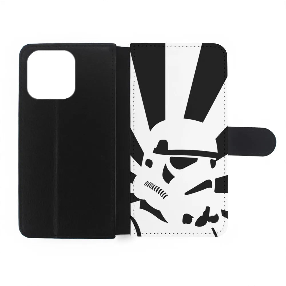 Star Wars Stormtrooper Black White iPhone 13 Pro Case-Flip Wallet Case-Xtracase