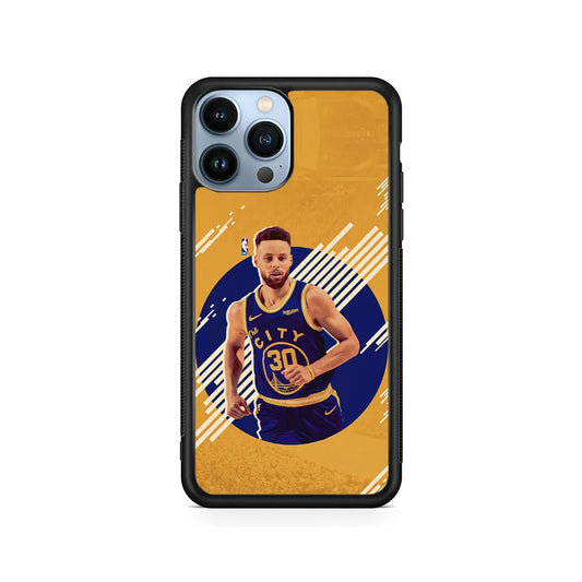 Stephen Curry Basketball Player iPhone 13 Pro Case-Rubber / Black (2D Case)-Xtracase