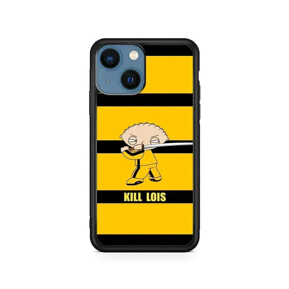 Stewie Kills Lois Family Guy iPhone 13 Mini Case-Rubber / Black (2D Case)-Xtracase