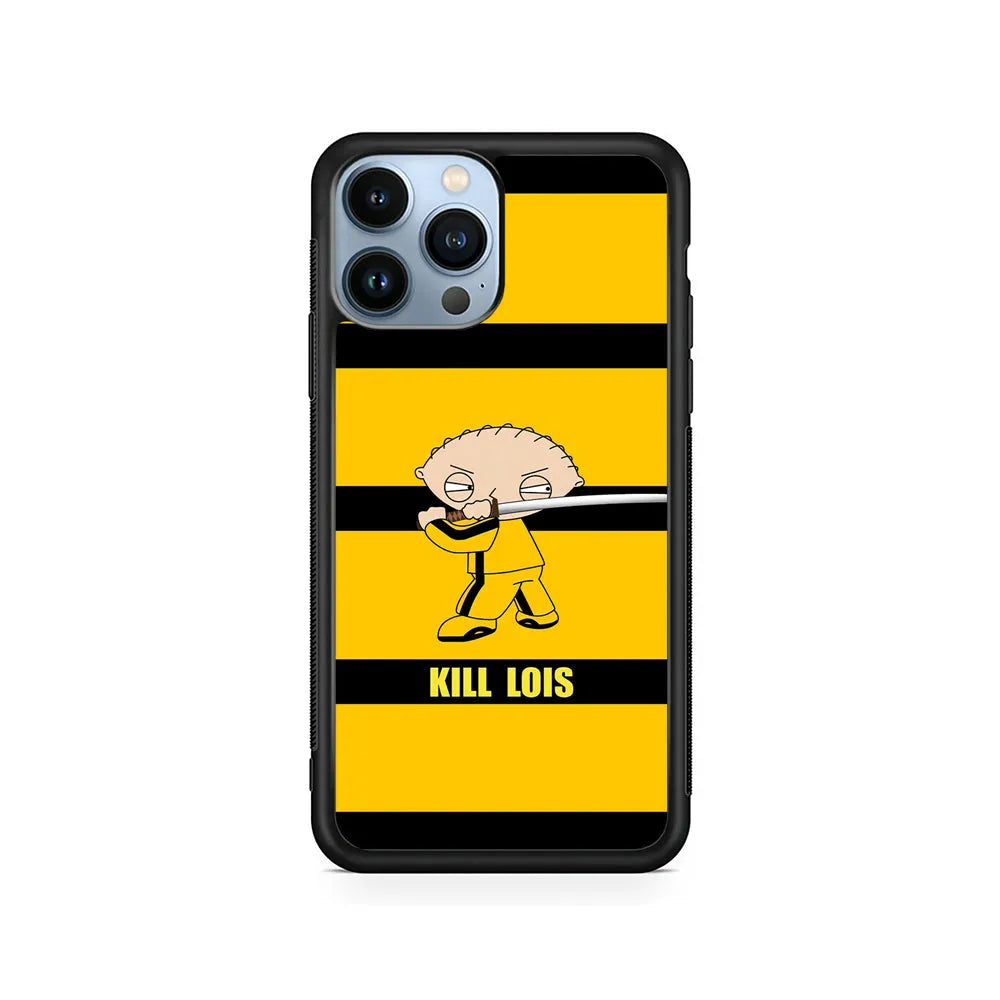 Stewie Kills Lois Family Guy iPhone 13 Pro Case-Rubber / Black (2D Case)-Xtracase