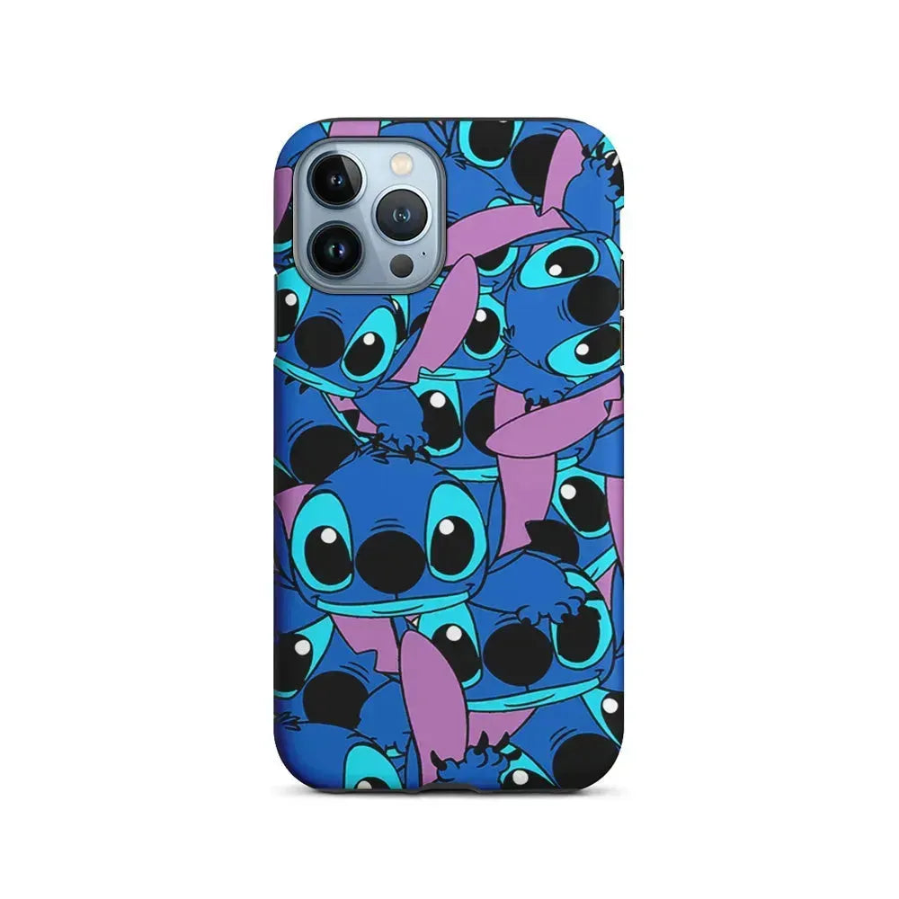 Stitch Blue Cute iPhone 15 Pro Max Case-2 in 1 Tough Case-Xtracase
