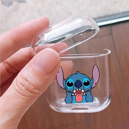Stitch Mock Face Protective Clear Case Cover For Apple Airpods-Xtracase