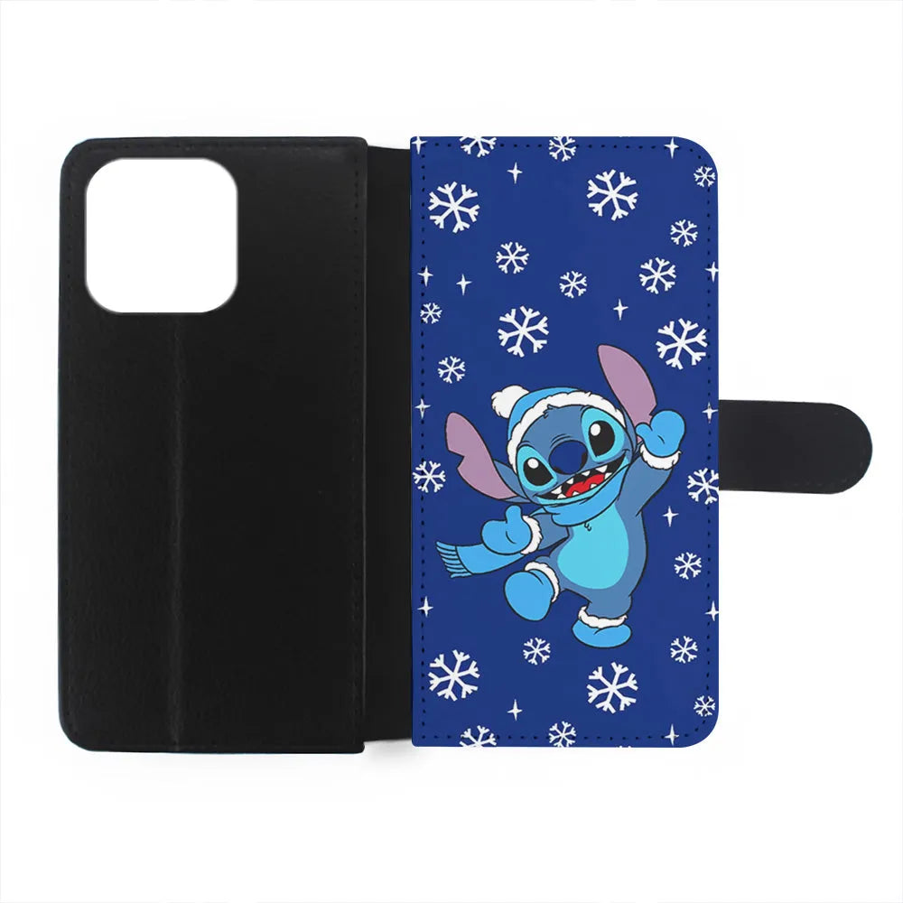 Stitch Navy Winter iPhone 13 Pro Case-Flip Wallet Case-Xtracase