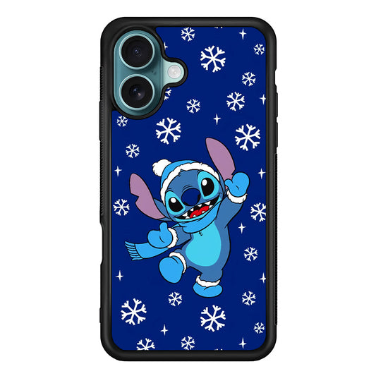 Stitch Navy Winter iPhone 16 Plus Case - Xtracase