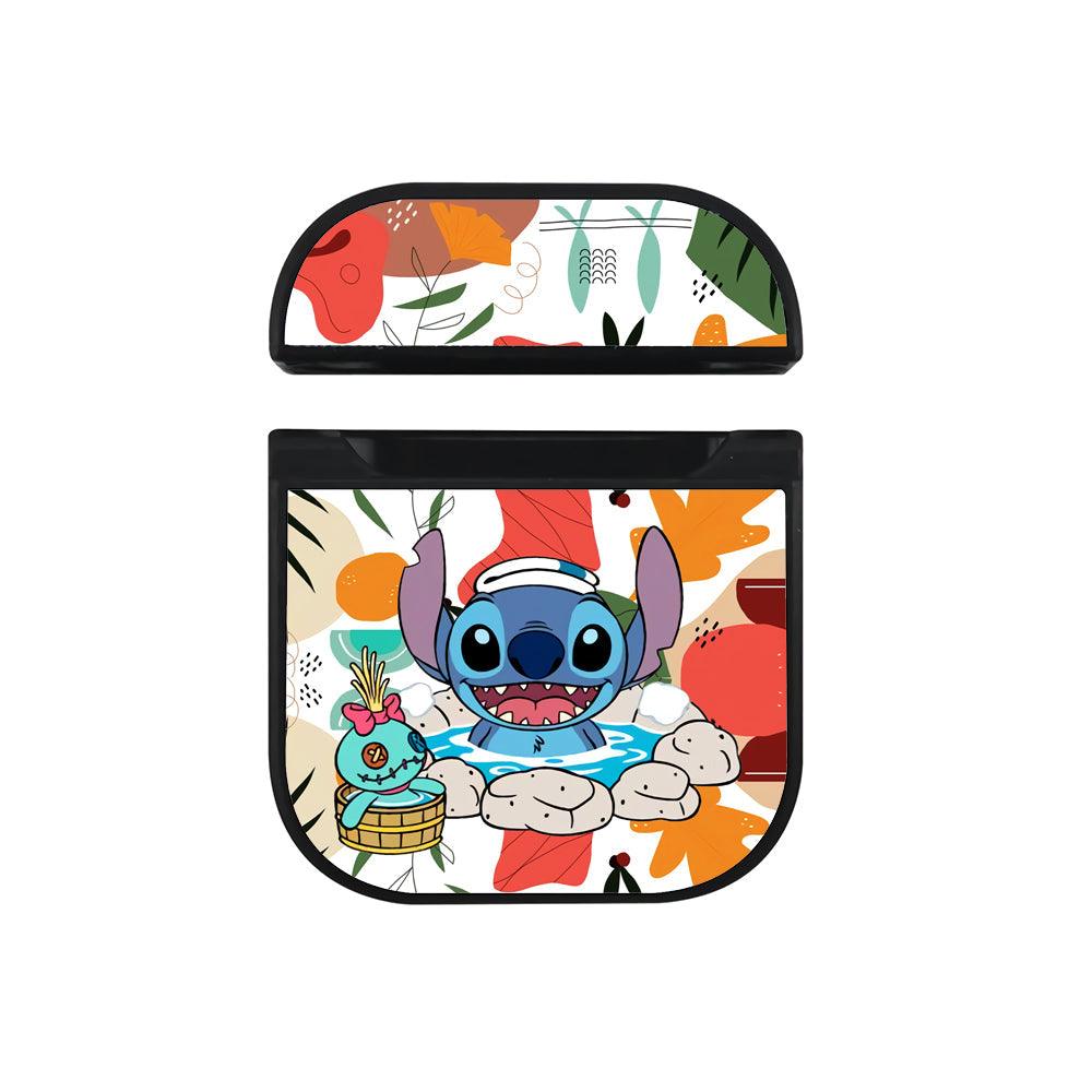 Stitch Warmful from Onsen Hard Plastic Case Cover For Apple Airpods-Xtracase