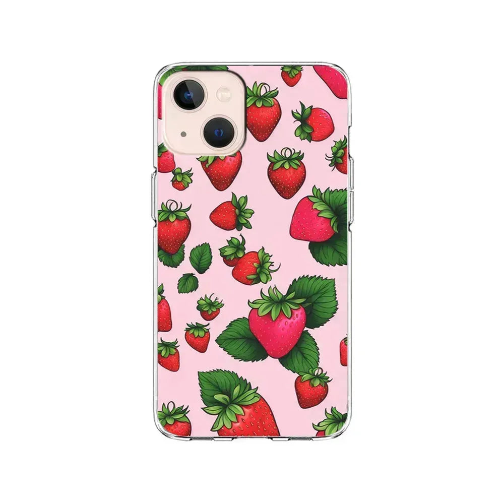 Strawberry Summer Fruit iPhone 13 Mini Case-Clear Soft Case-Xtracase