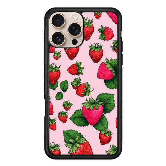 Strawberry Summer Fruit iPhone 16 Pro Max Case - iPhone 16 Pro Max