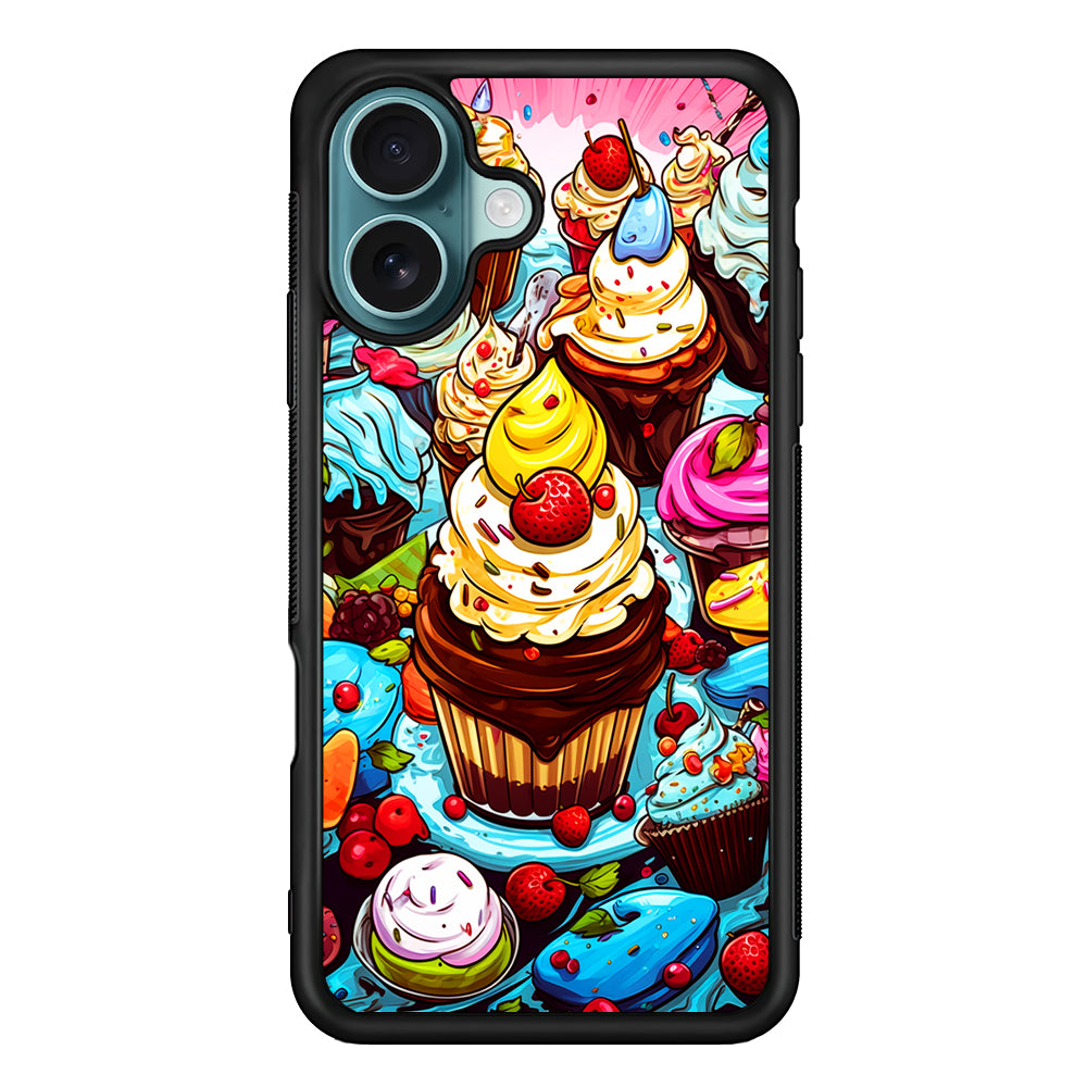 Sweet Desserts Food Doodle iPhone 16 Case - Xtracase