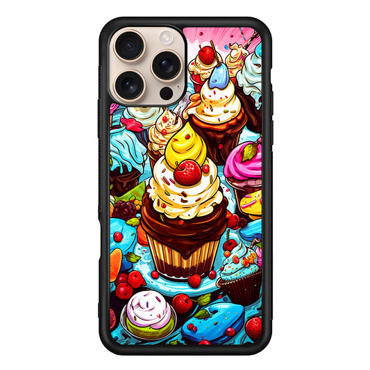 Sweet Desserts Food Doodle iPhone 16 Pro Max Case - iPhone 16 Pro Max