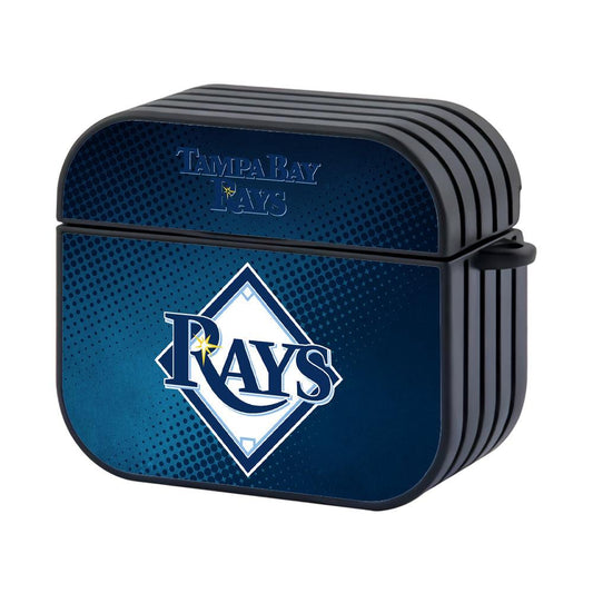 Tampa Bay Rays MLB Diagonal Blue Dot Patern Apple Airpods 4 Case-Xtracase