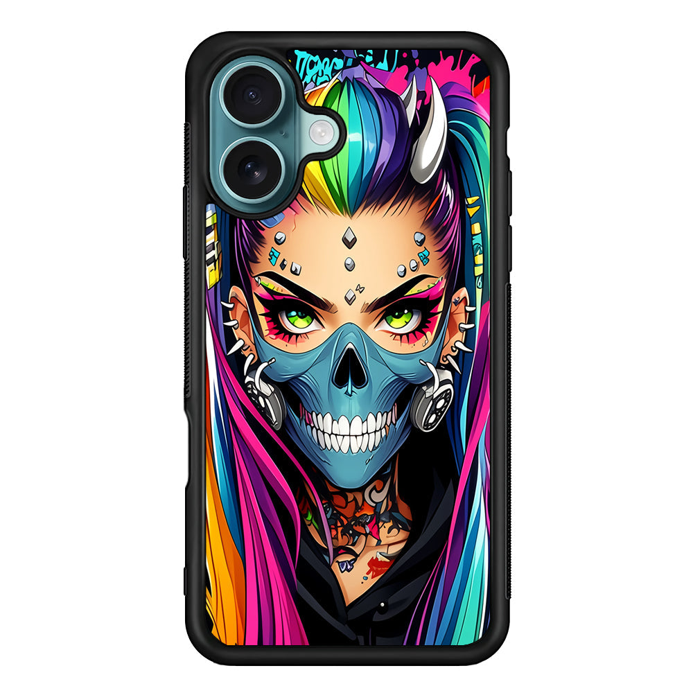 Tattooed Girl with Mask iPhone 16 Plus Case - Xtracase