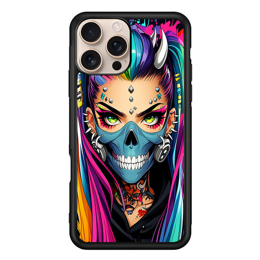 Tattooed Girl with Mask iPhone 16 Pro Case - iPhone 16 Pro