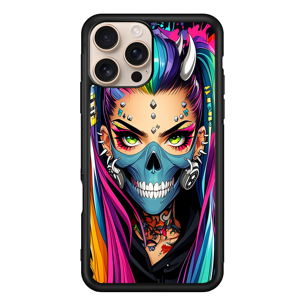 Tattooed Girl with Mask iPhone 16 Pro Max Case - iPhone 16 Pro Max