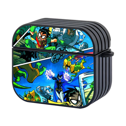 Teen Titans Go Feel The Fierce Battle Apple Airpods 4 Case-Xtracase