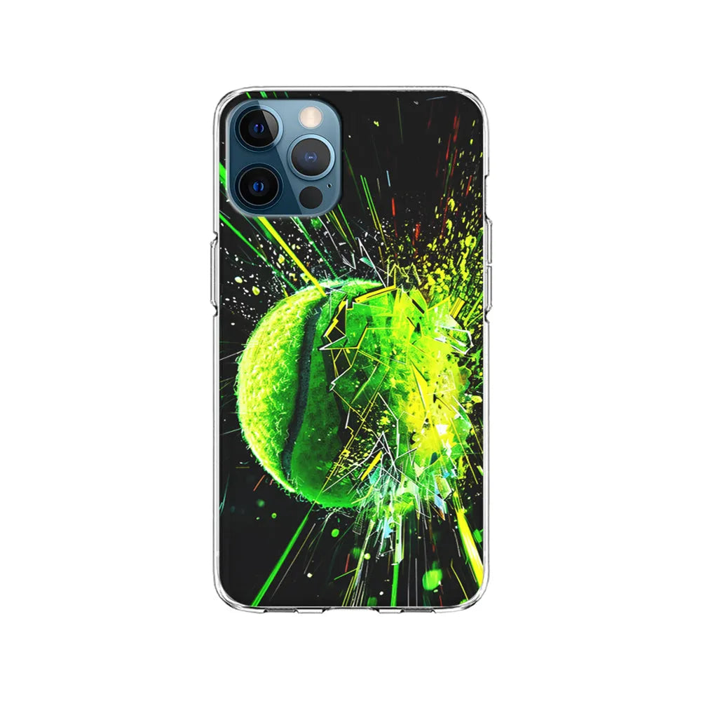 Tennis Ball Breaks Glass iPhone 13 Pro Case-Clear Soft Case-Xtracase