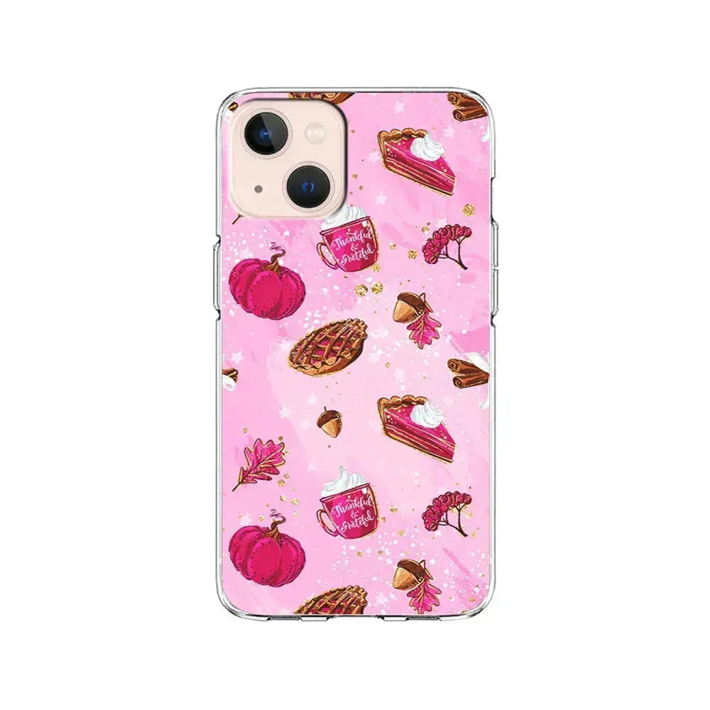 Thanksgiving Pink Aesthetic iPhone 13 Mini Case-Clear Soft Case-Xtracase