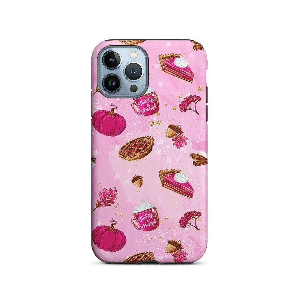 Thanksgiving Pink Aesthetic iPhone 15 Pro Max Case-2 in 1 Tough Case-Xtracase