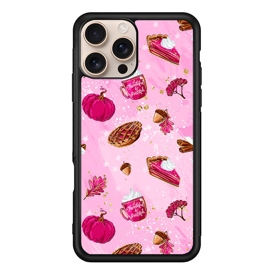 Thanksgiving Pink Aesthetic iPhone 16 Pro Max Case - iPhone 16 Pro Max