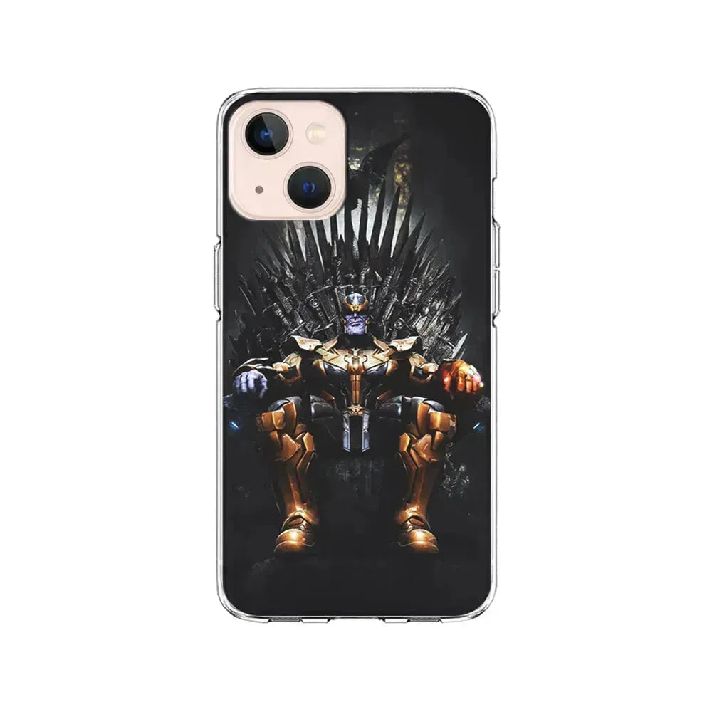 Thanos Sits On The Iron Throne iPhone 13 Mini Case-Clear Soft Case-Xtracase