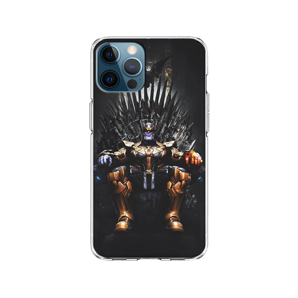 Thanos Sits On The Iron Throne iPhone 13 Pro Max Case-Clear Soft Case-Xtracase