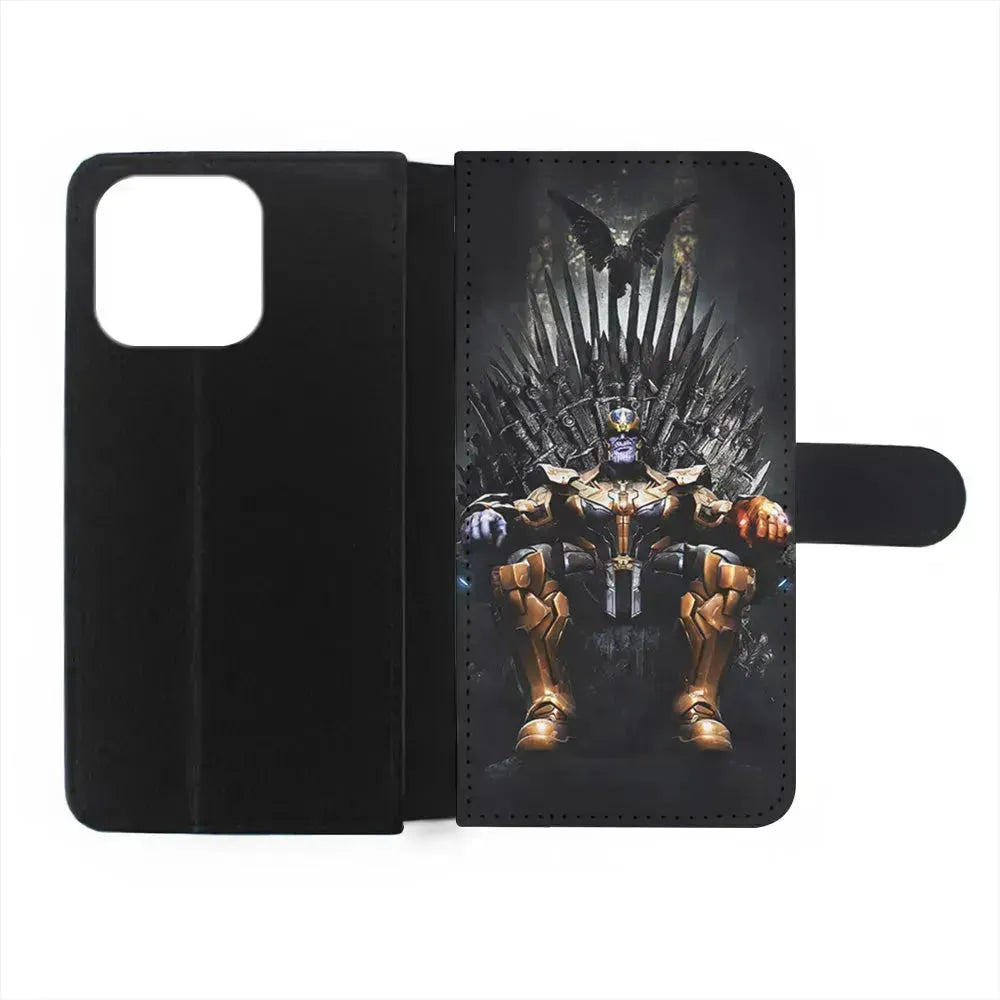 Thanos Sits On The Iron Throne iPhone 13 Mini Case-Flip Wallet Case-Xtracase