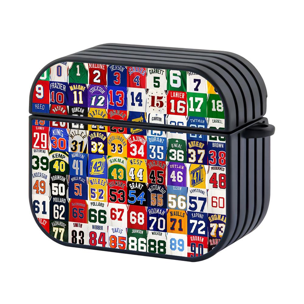 The Best Players Number NBA Legend Hard Plastic Case Cover For Apple Airpods 3-Xtracase