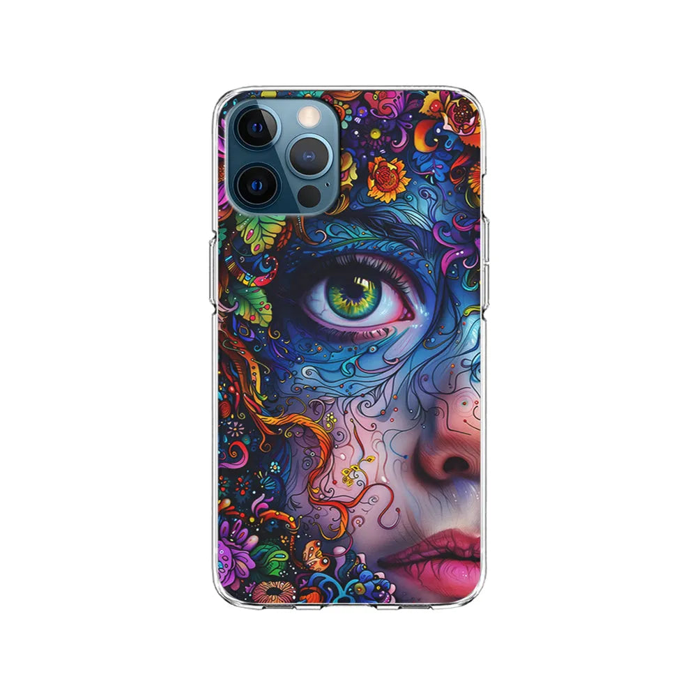 The Flower Fairy Girl Face iPhone 13 Pro Case-Clear Soft Case-Xtracase