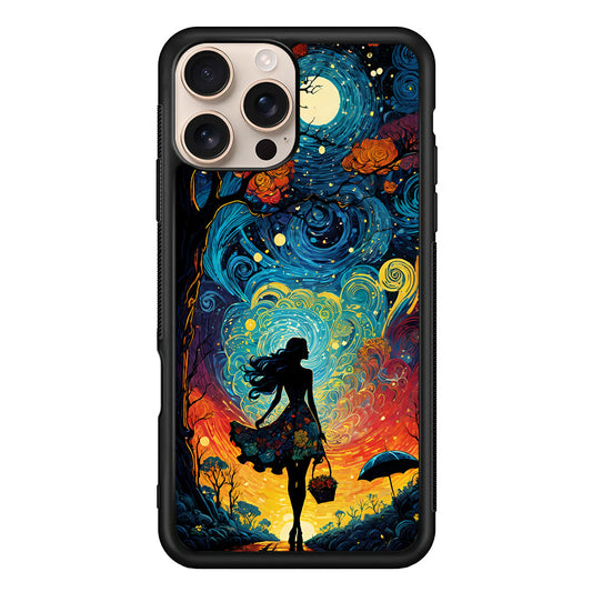 The Girl with The Moon iPhone 16 Pro Max Case - iPhone 16 Pro Max