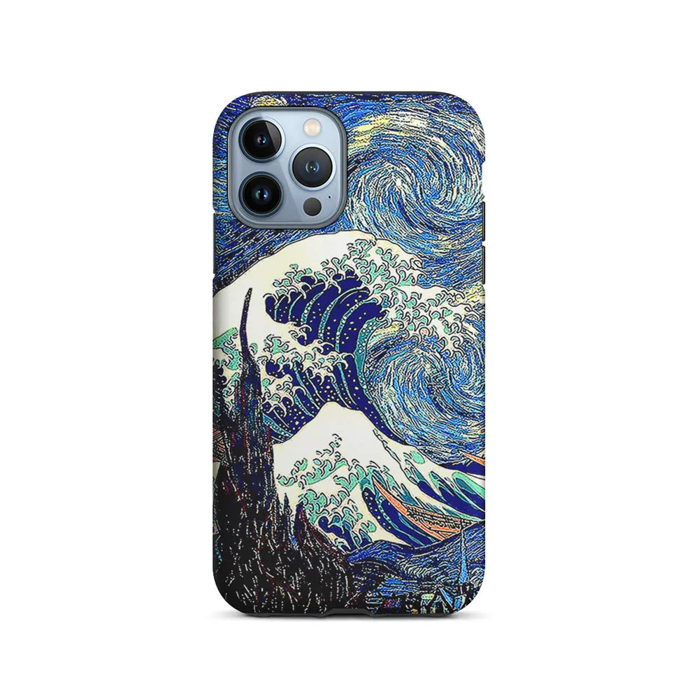 The Great Wave The Starry Night iPhone 13 Pro Case-2 in 1 Tough Case-Xtracase