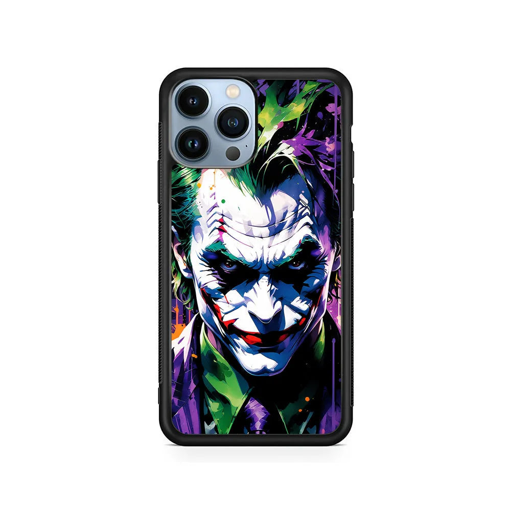 The Joker Comes Back iPhone 13 Pro Case-Rubber / Black (2D Case)-Xtracase