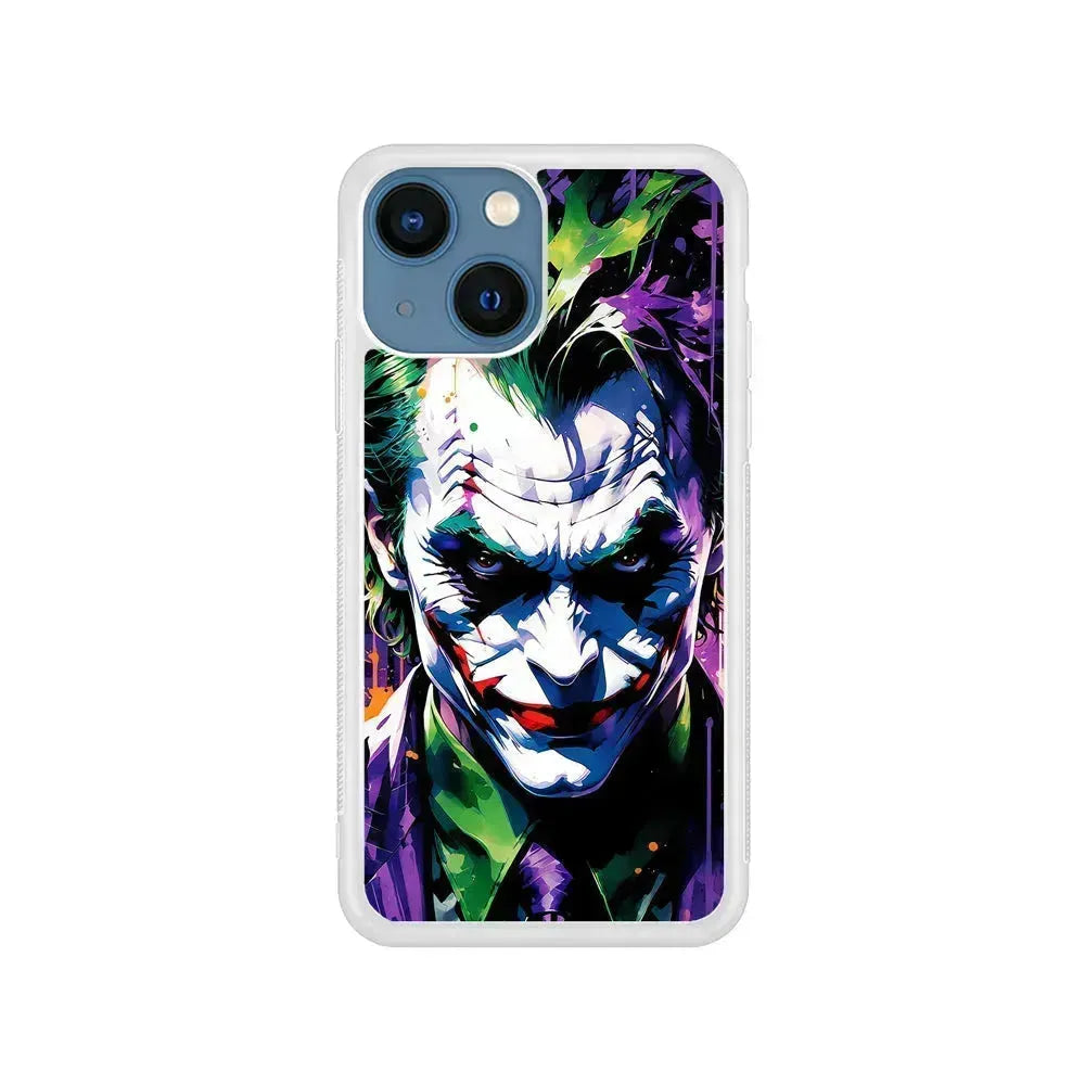 The Joker Comes Back iPhone 13 Mini Case-Rubber / White (2D Case)-Xtracase