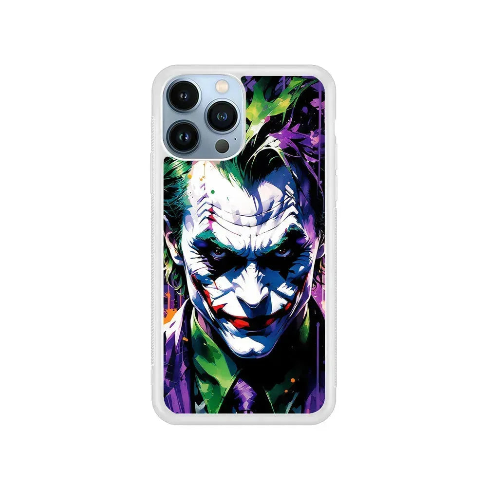 The Joker Comes Back iPhone 15 Pro Max Case-Rubber / White (2D Case)-Xtracase
