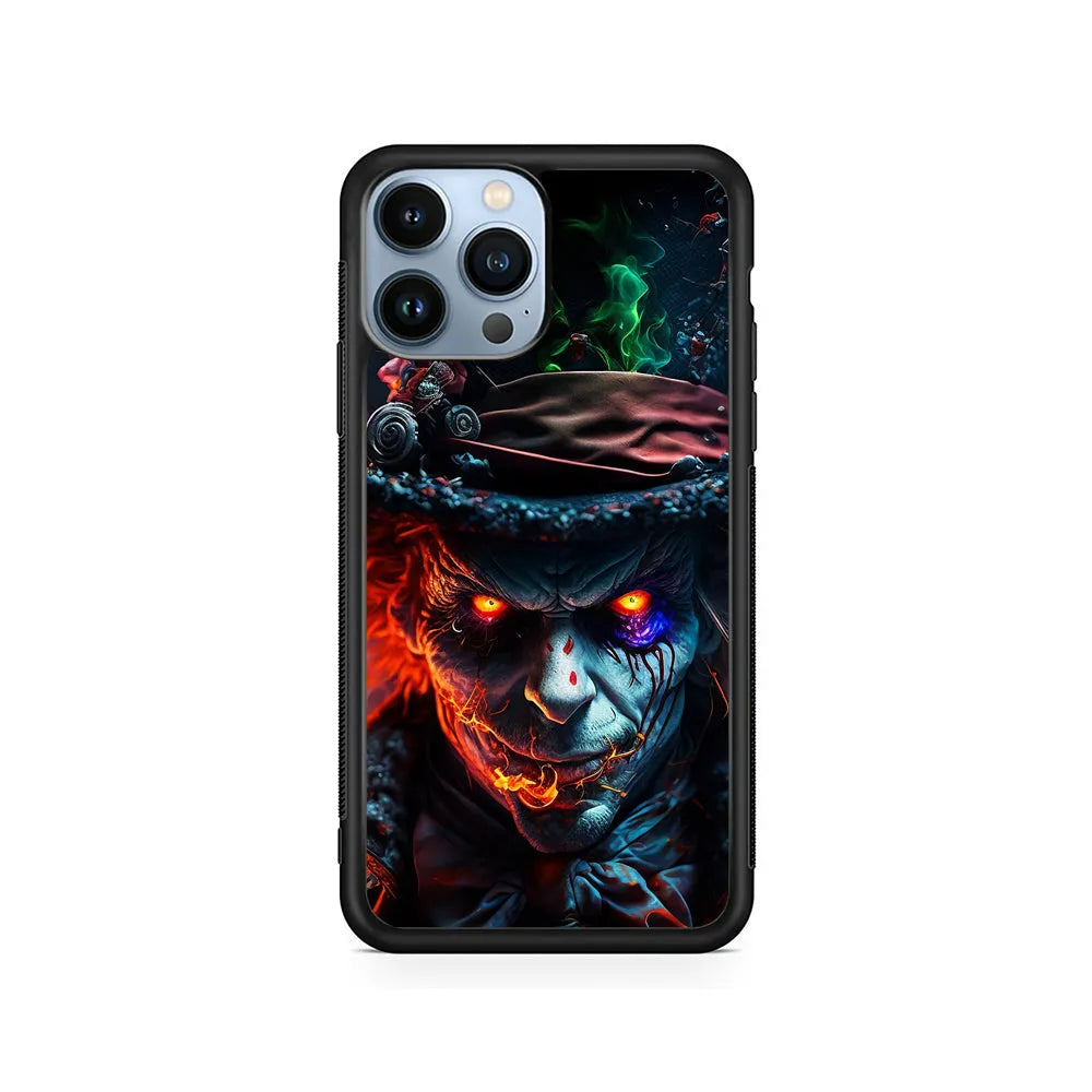 The Mad Hatter Alice in Wonderland iPhone 13 Pro Max Case-Rubber / Black (2D Case)-Xtracase