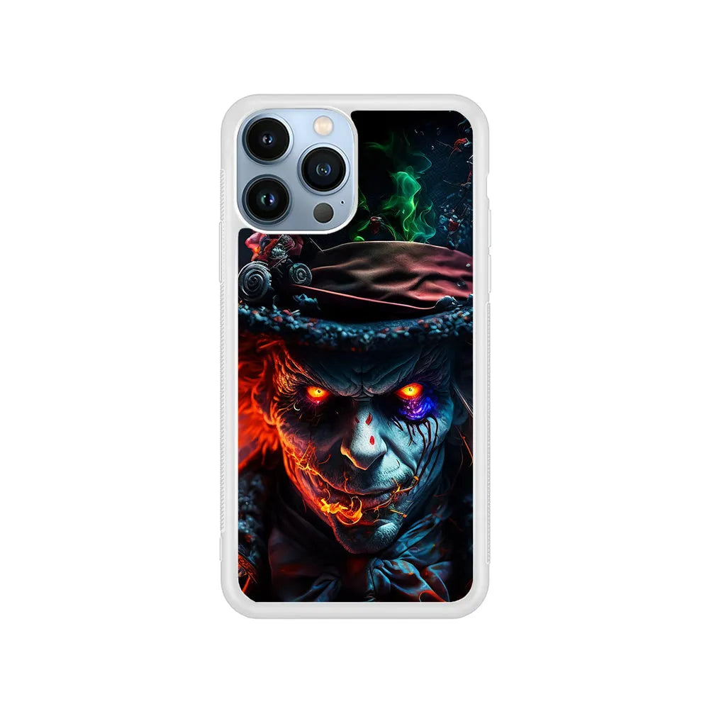The Mad Hatter Alice in Wonderland iPhone 13 Pro Case-Rubber / White (2D Case)-Xtracase