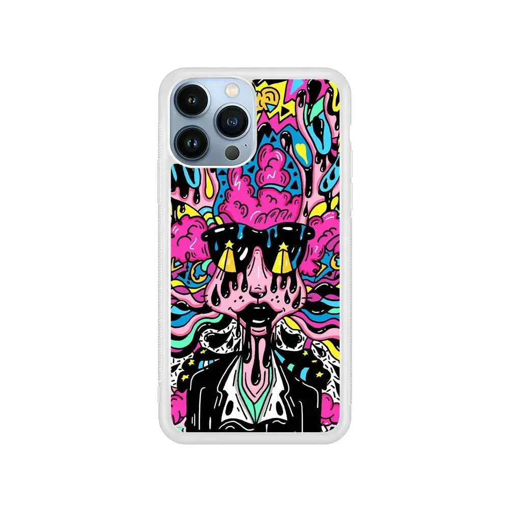 The Melted Lady Graffiti iPhone 15 Pro Max Case-Rubber / White (2D Case)-Xtracase