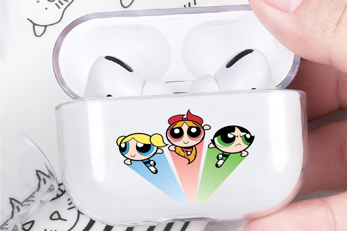 The Powerpuff Girls Protective Clear Case Cover For Apple Airpod Pro 3-Xtracase