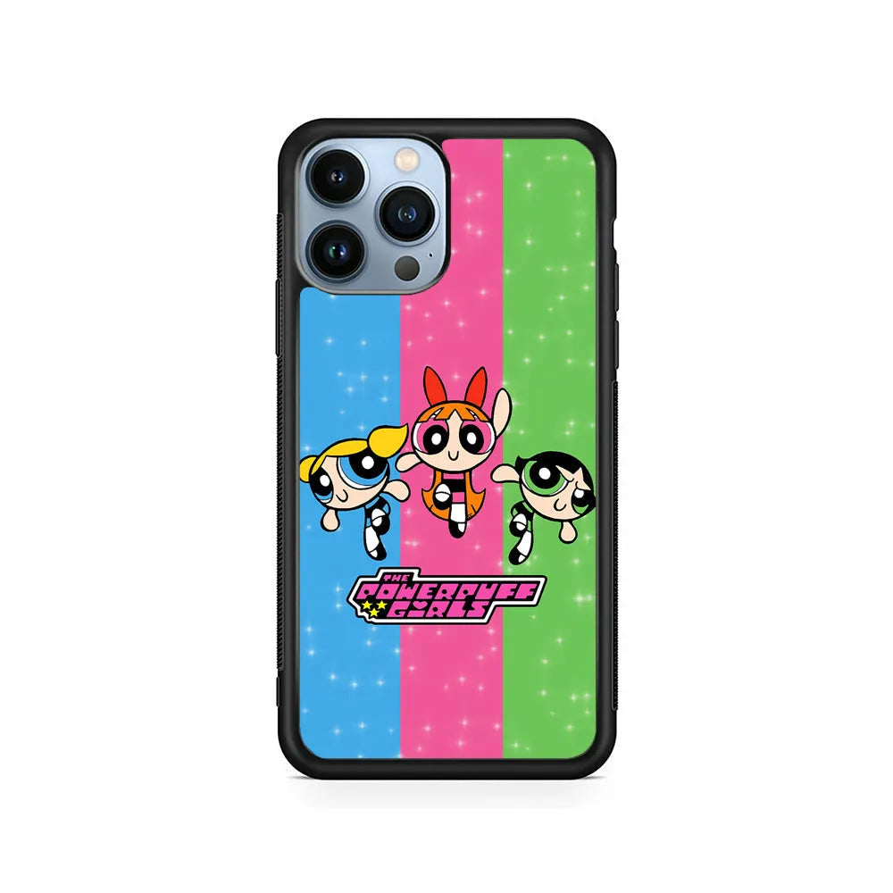 The Powerpuff Girls Character iPhone 13 Pro Case-Rubber / Black (2D Case)-Xtracase