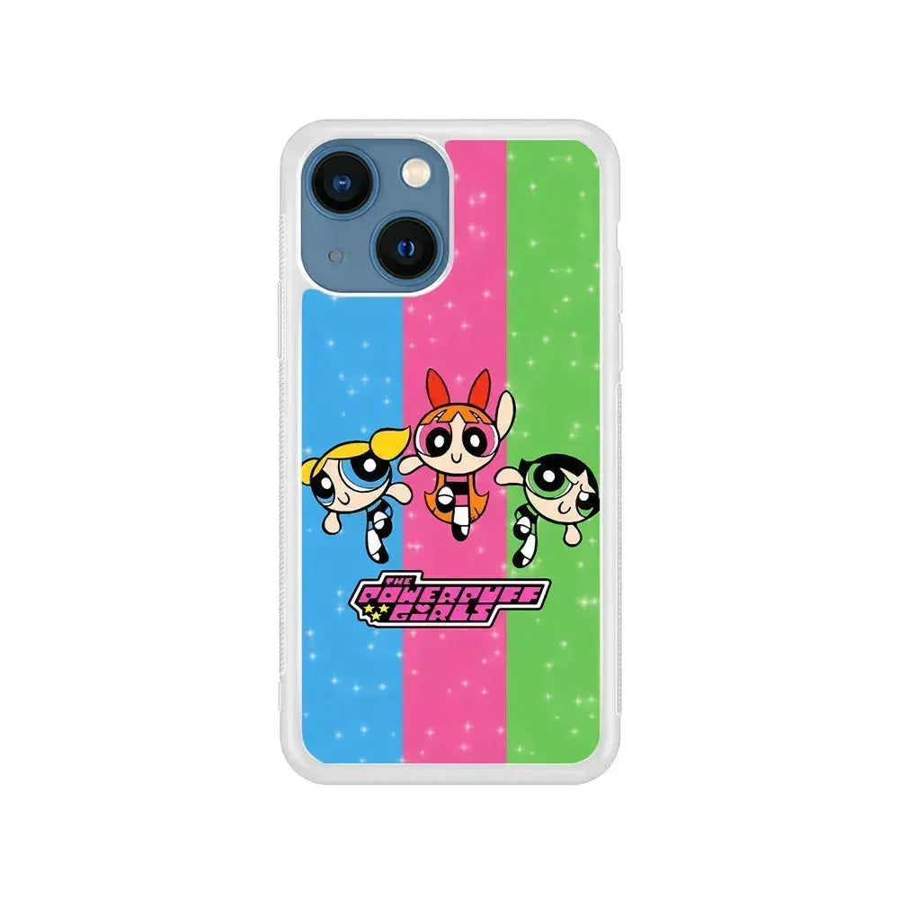 The Powerpuff Girls Character iPhone 13 Mini Case-Rubber / White (2D Case)-Xtracase