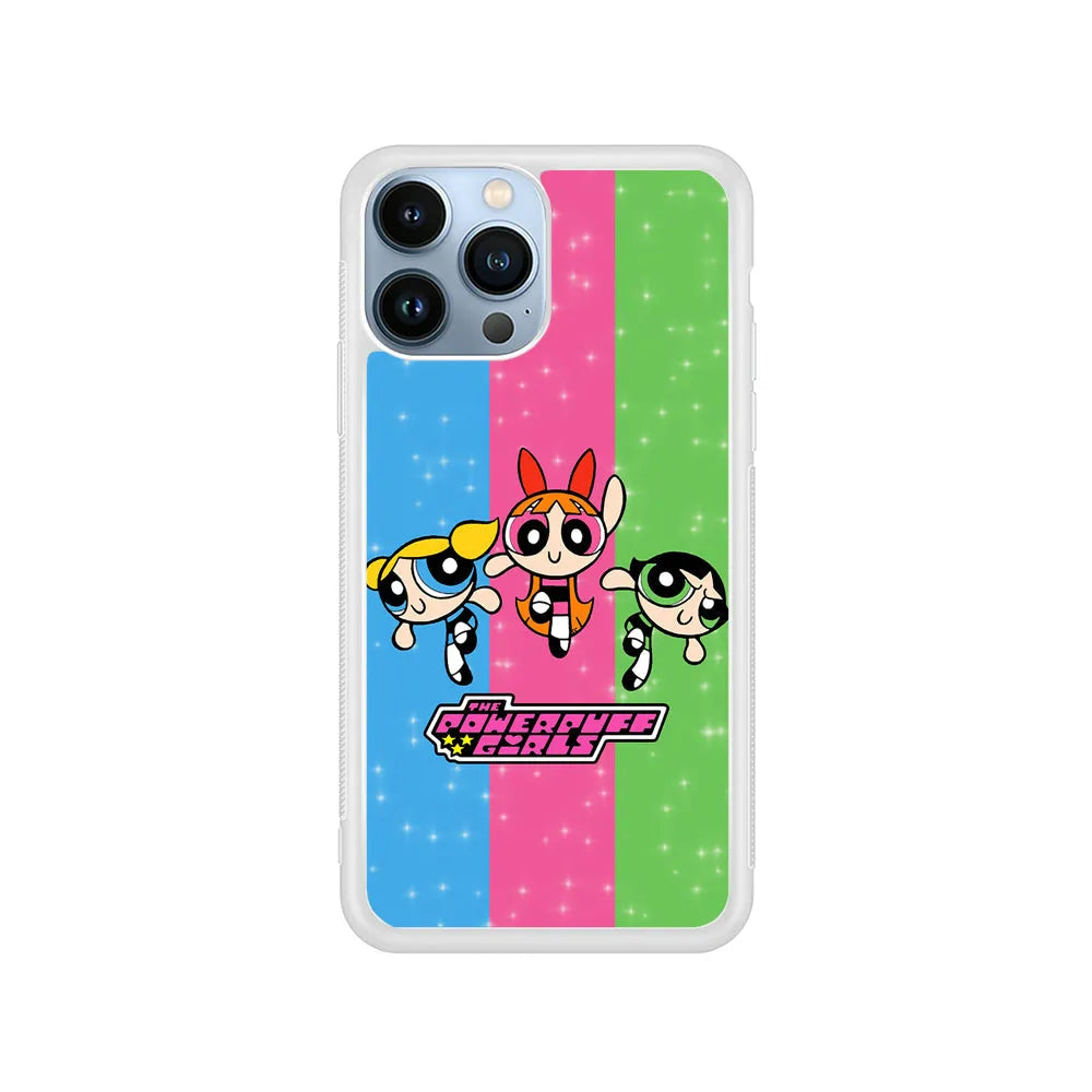 The Powerpuff Girls Character iPhone 13 Pro Case-Rubber / White (2D Case)-Xtracase